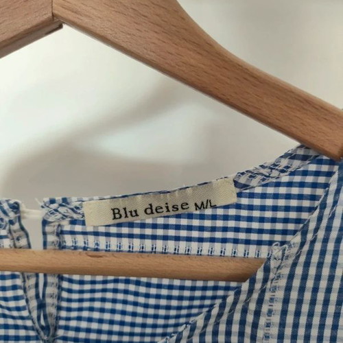 Blu Deise blouse like new, light cotton, blue and white, sizes M/L