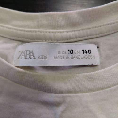 Zara t shirt 10 years used, white, size 140 cm