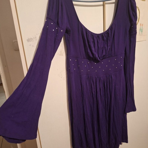 Dress Medium purple, viscose 90%, like new