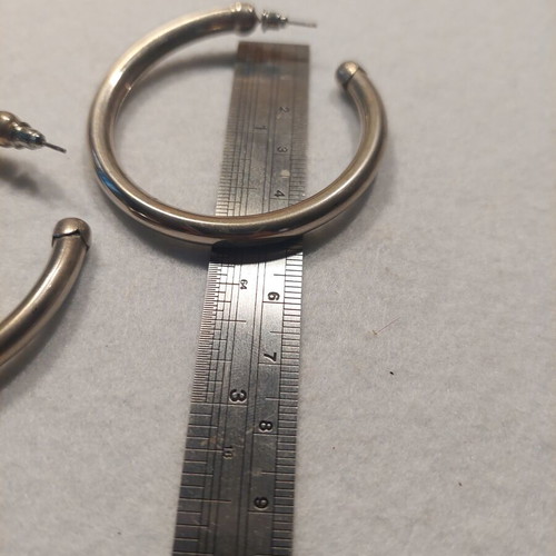 Silver hoop earrings very light