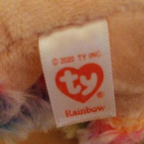 Ty Beanie Boo Baby Rainbow Poodle like new, 10 cm