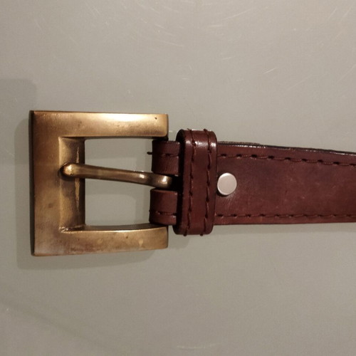 Leather belt brown like new, size 90