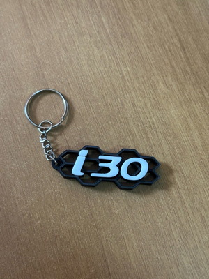 Hyundai i30 keychain new, black and white