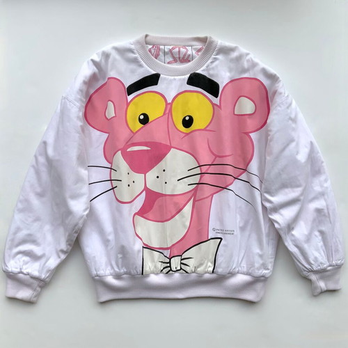 UNITED ARTISTS AMERICANWEAR PINK PANTHER Reversible Double Face Puffy Sweater Vintage Collectible