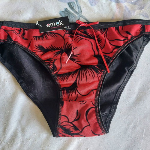 Emek panties new, pack of 3, black and pink