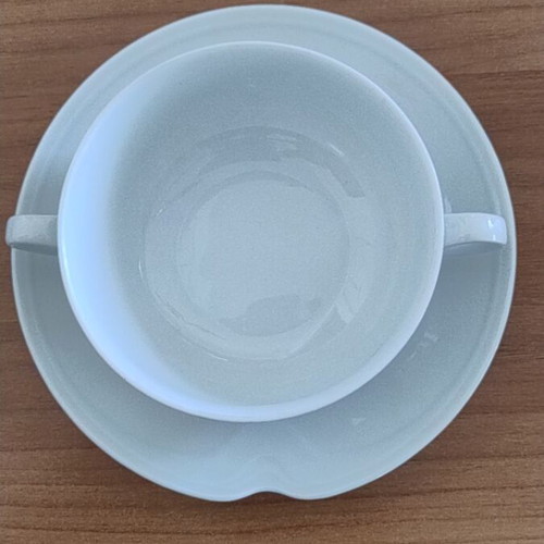 A.K.Kaizer Germany set of 4 luxury porcelain consommé bowls like new