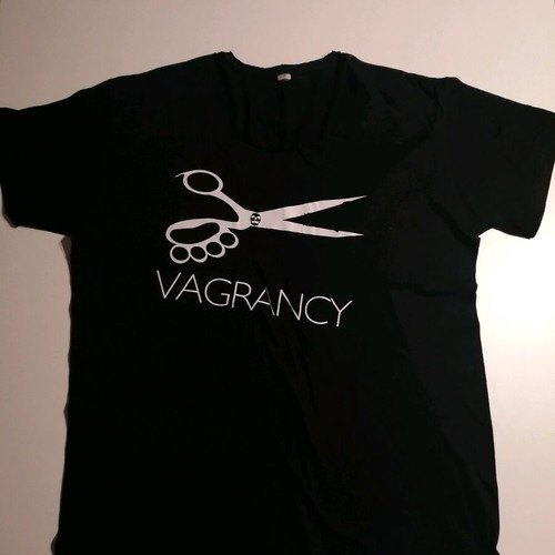 Vagrancy T-shirt size M black like new with low neckline