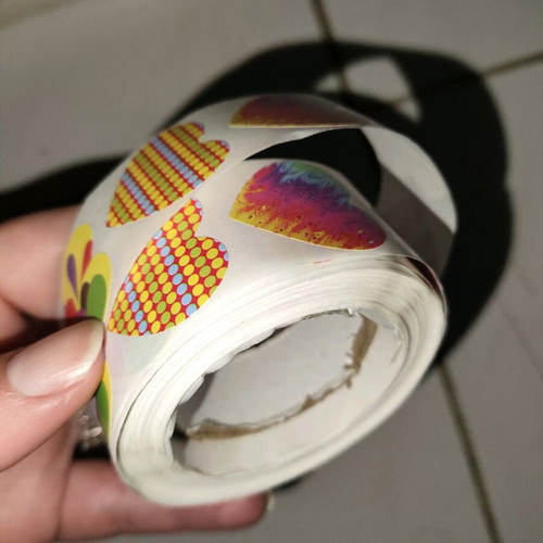 Roll stickers like new, 500 pieces, 8 designs