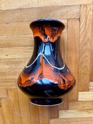 Retro ceramic vase Fat Lava Begonia style, like new