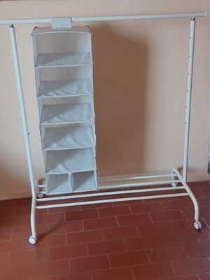 IKEA Rigga clothes rack like new with accessories