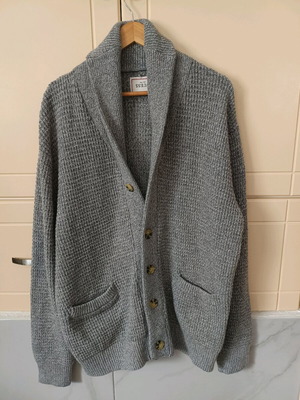 Guess men's knitted cardigan like new, grey, size XXL