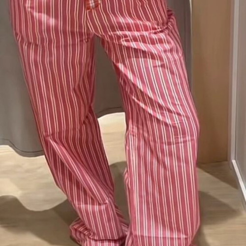 Stradivarius pink pants like new, poplin, size L