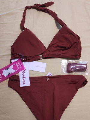 Miradonna swimsuit new chocolate size 44 medium