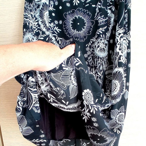 Black and white cloque skirt used, Greek made