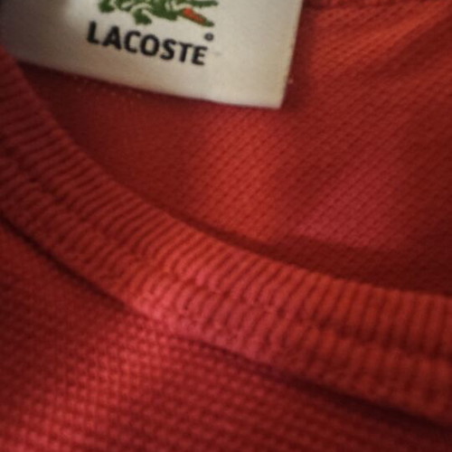 Lacoste t-shirt used, pink, size small women's