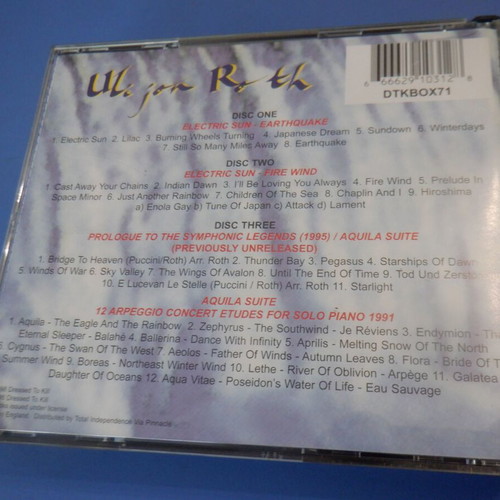 Uli Jon Roth From Here To Eternity triple CD like new, rock
