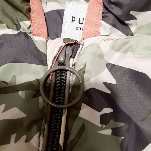 Pull & Bear Windbreaker Jacket Large Unisex New Olive Green Hooded