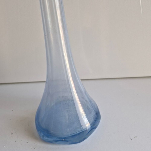 Collectible vase used, ciel color, height 43 cm
