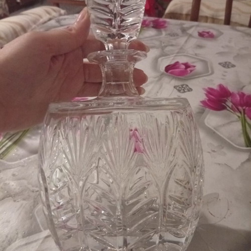 Crystal Carafe Luxury Engraved, new, height 26cm width 20cm