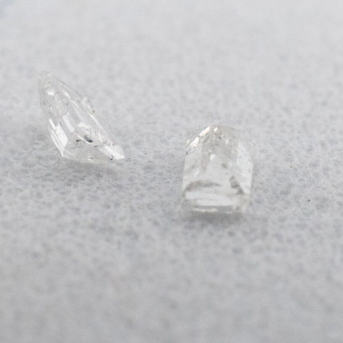 Tapered Baguette Diamonds used, matching pair 0.11 CTW