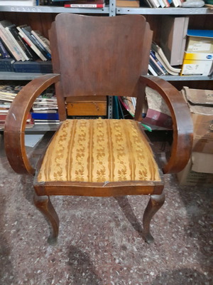Armchair used, needs upholstery replacement