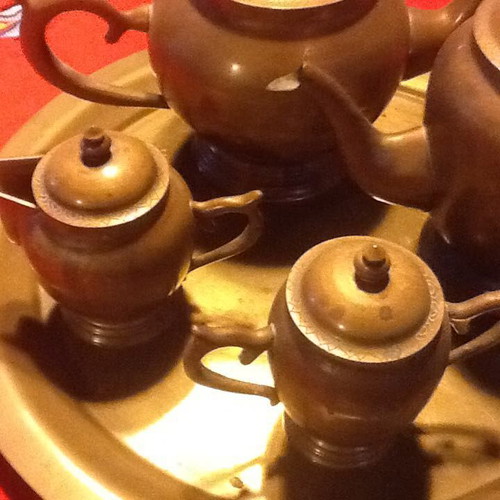 Brass tea set 5 pieces like new