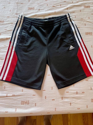 Adidas shorts like new, size 11-12 years, black and white