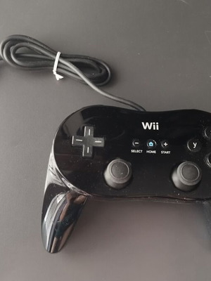 Nintendo Wii Pro χειριστήριο κλασικό μαύρο μεταχειρισμένο