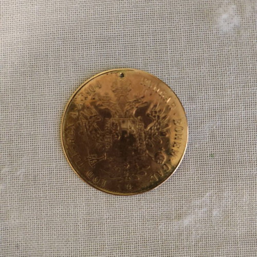 Austrian 4 Ducats Coin used, rare first strike 1904