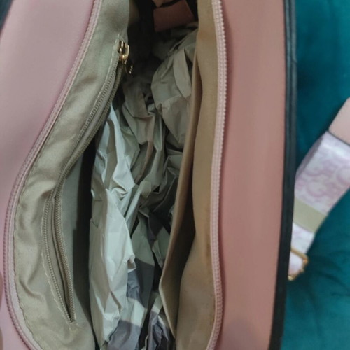 Pink crossbody bag new with gold details