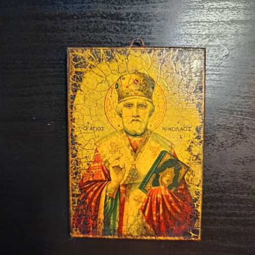 Iconography of Saint Nicholas Agios Nikolaos painting like new