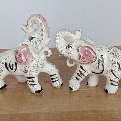 Porcelain elephant figurines vintage, like new, 1950s