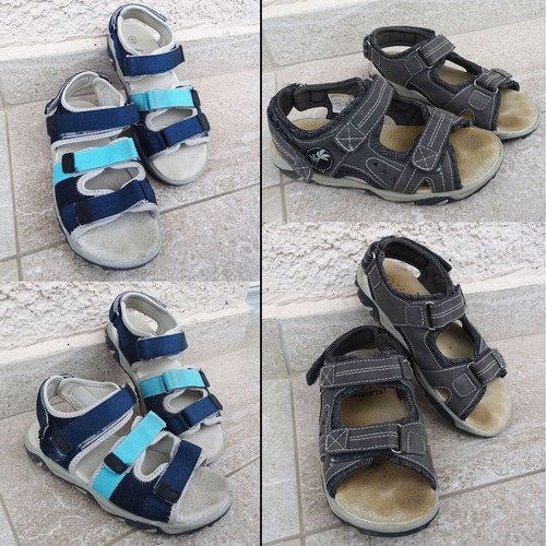 Children's sandals used, 2 pairs, size 31, leather