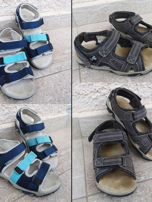 Children's sandals used, 2 pairs, size 31, leather