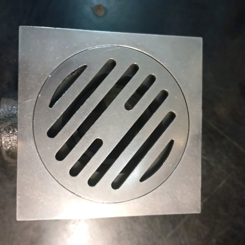 Dragolovi floor siphon with side drainage aluminum, new, 100x100 mm, Ø50 mm