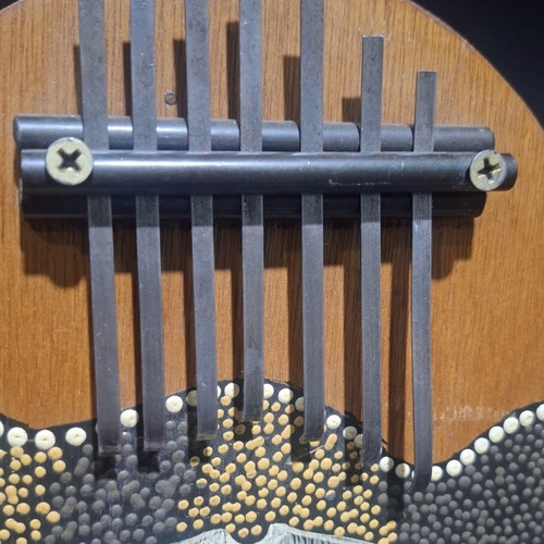 Handmade Kalimba from Coconut Shell (7 Keys) Ethnic Decorative & Musical Instrument