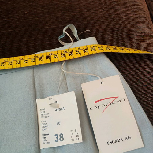 Apriori skirt blue linen with viscose knee-length new size M