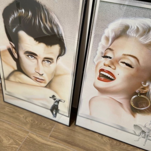 James Dean and Marilyn Monroe frames used, 2 large 60x90