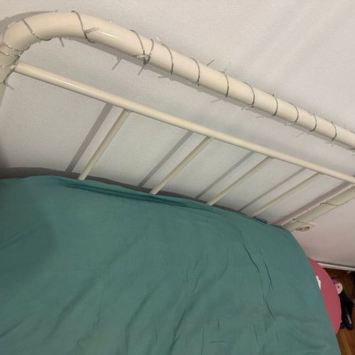 Metal Semi-Double Bed like new, beige