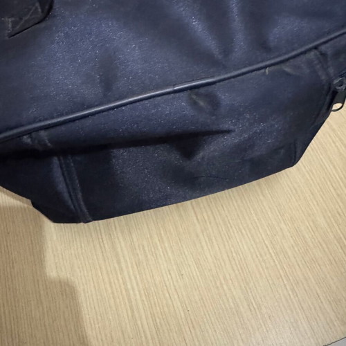 Toiletry bag used dark blue with detached mirror