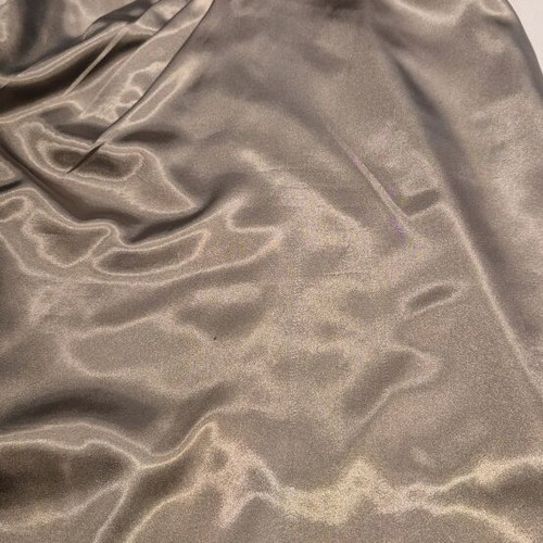 Satin dress like new, size small-medium, ice gray color