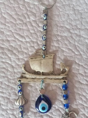 Decorative Metal Wall Hanging with Glass Beads like new