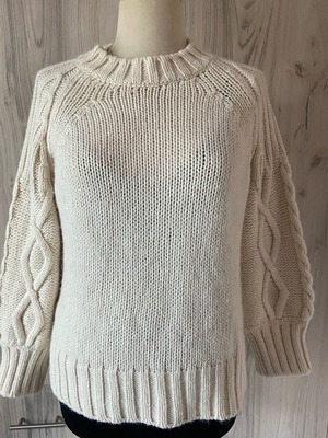 Knitted sweater like new, Italian, ecru color