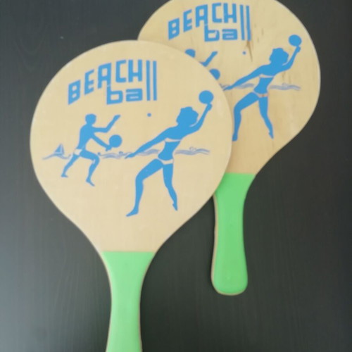Beach paddle set vintage used, wooden