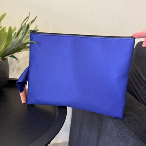 Blue Handbag Clutch New With Handle