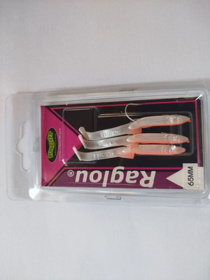 Raglou silicone fishing lures new, set of 3 pieces 65mm NAPO