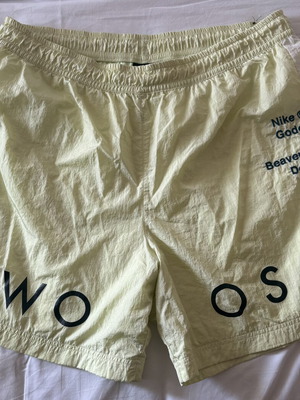 Nike Swoosh swim shorts used, size L, yellow
