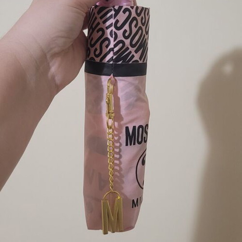 Moschino umbrella new, black and pink