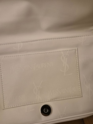 Yves Saint Laurent white toiletry bag new