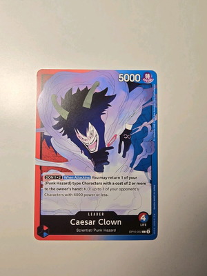 Caesar Clown One Piece Card Game OP10-002 Leader like new